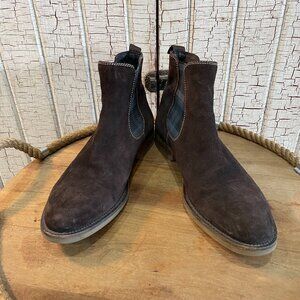 Donald J Pliner Brown Suede Scottish Chelsea Ankle Boots 11.5